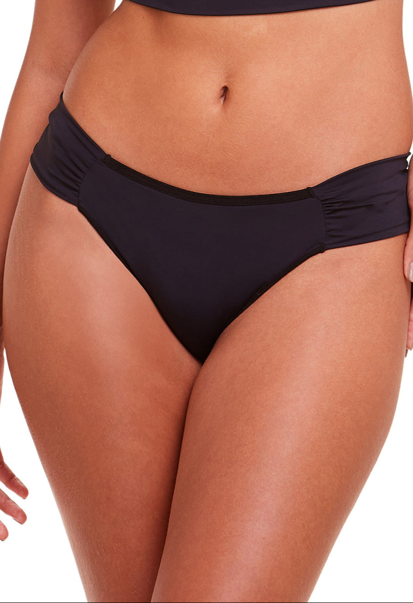 Culotte Bikini Froncée Noire
