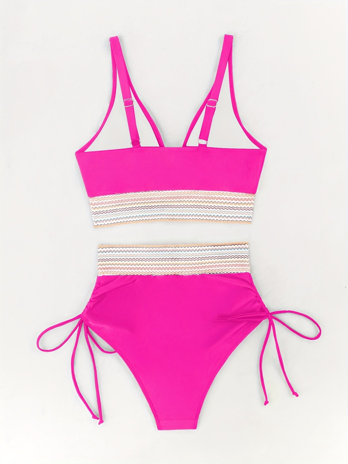 Bikini V-Neck String taille haute avec lien latéral