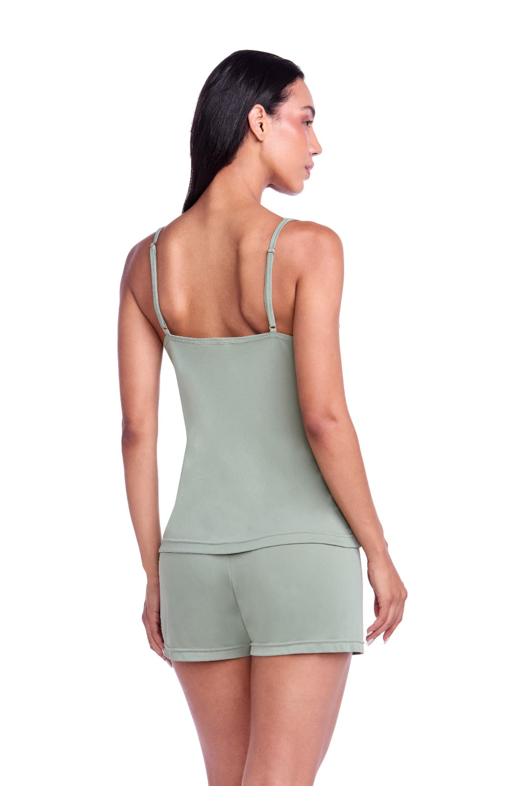Pyjama à Manches Courtes en Dentelle Dreams Menthe Fraîche