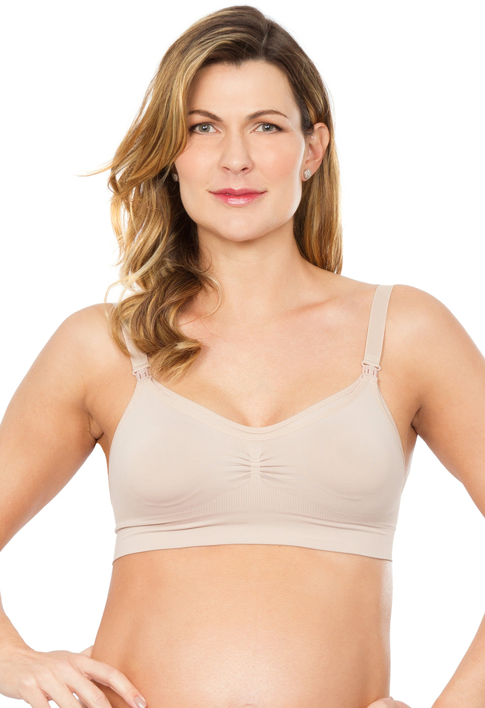 Soutien-Gorge d’Allaitement Sans Coques Beige