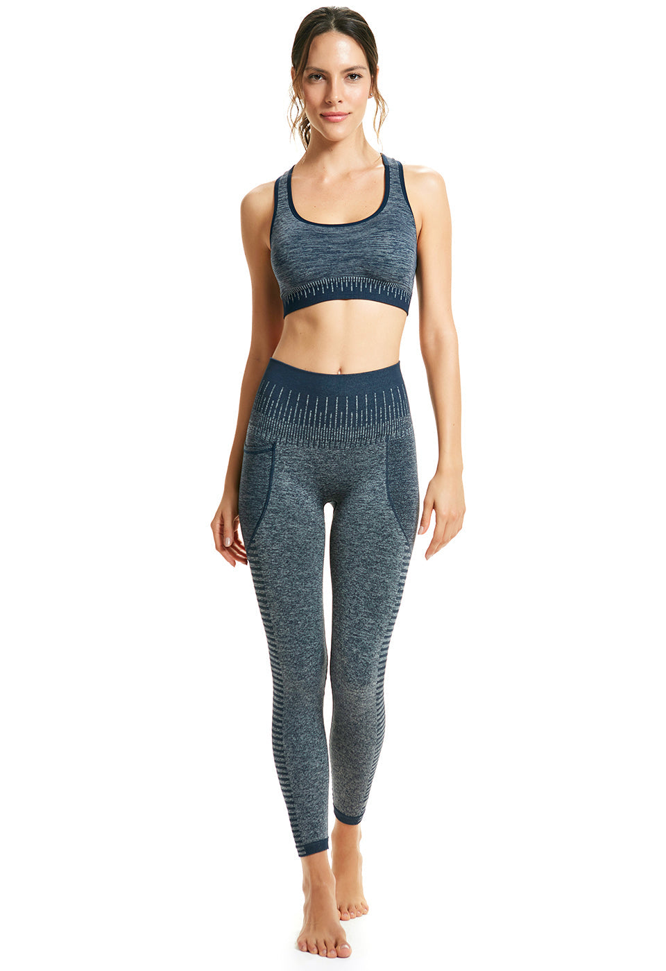 Legging Fitness avec Poche Bleu Marine