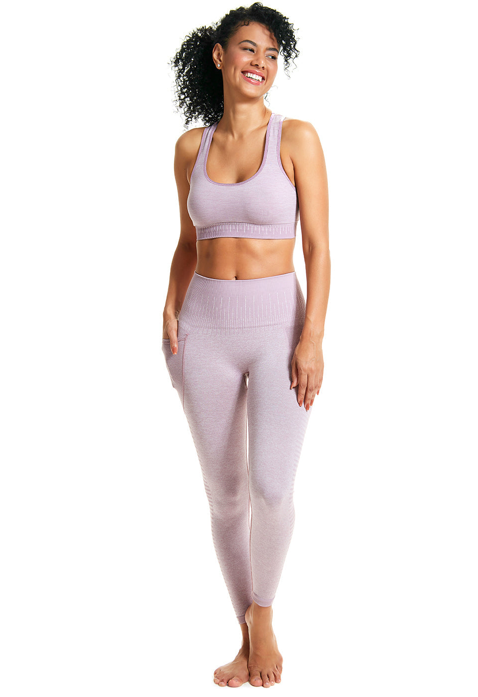 Legging Fitness avec Poche Rose