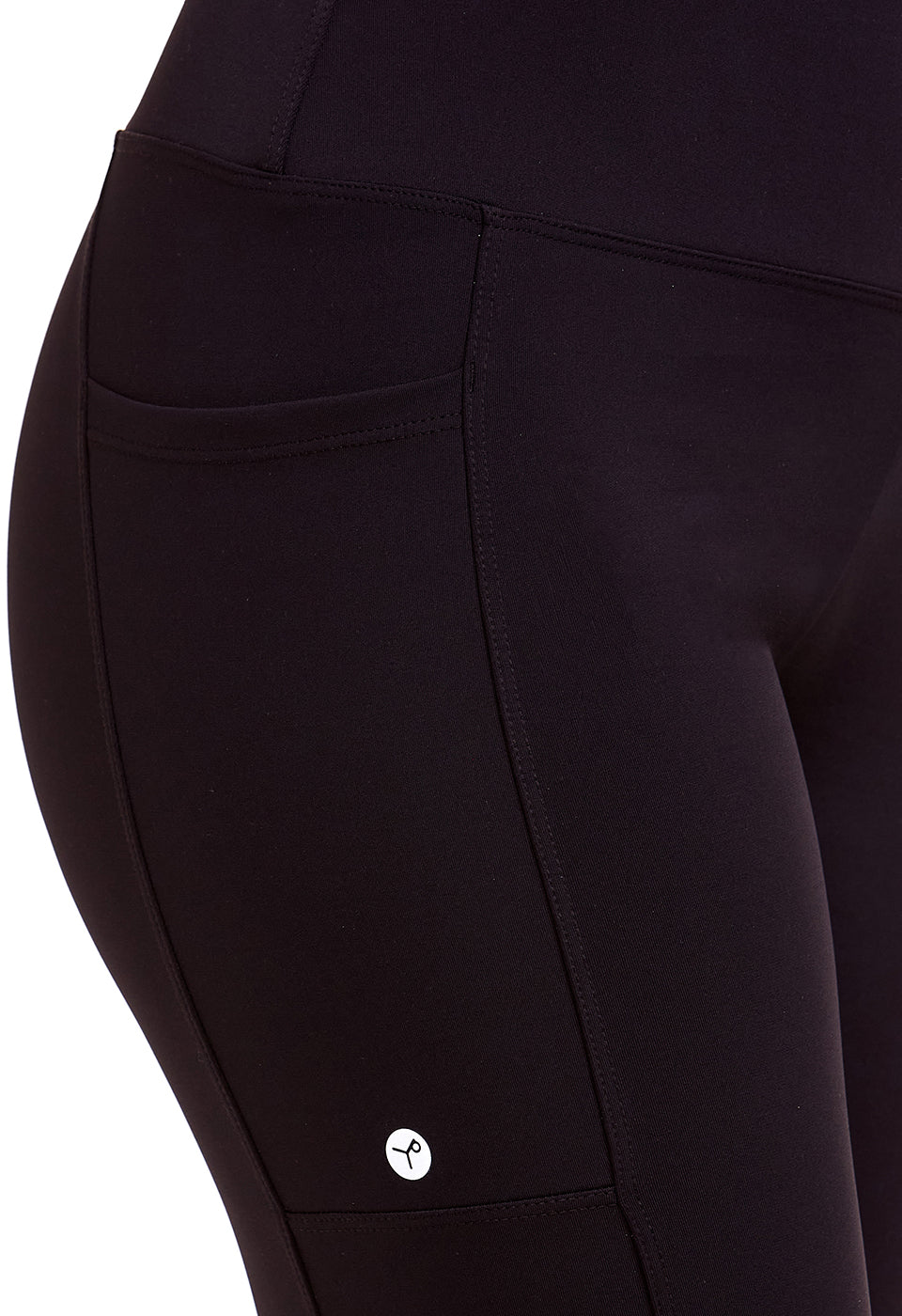 Legging Fitness Microfibre avec Poche Noir