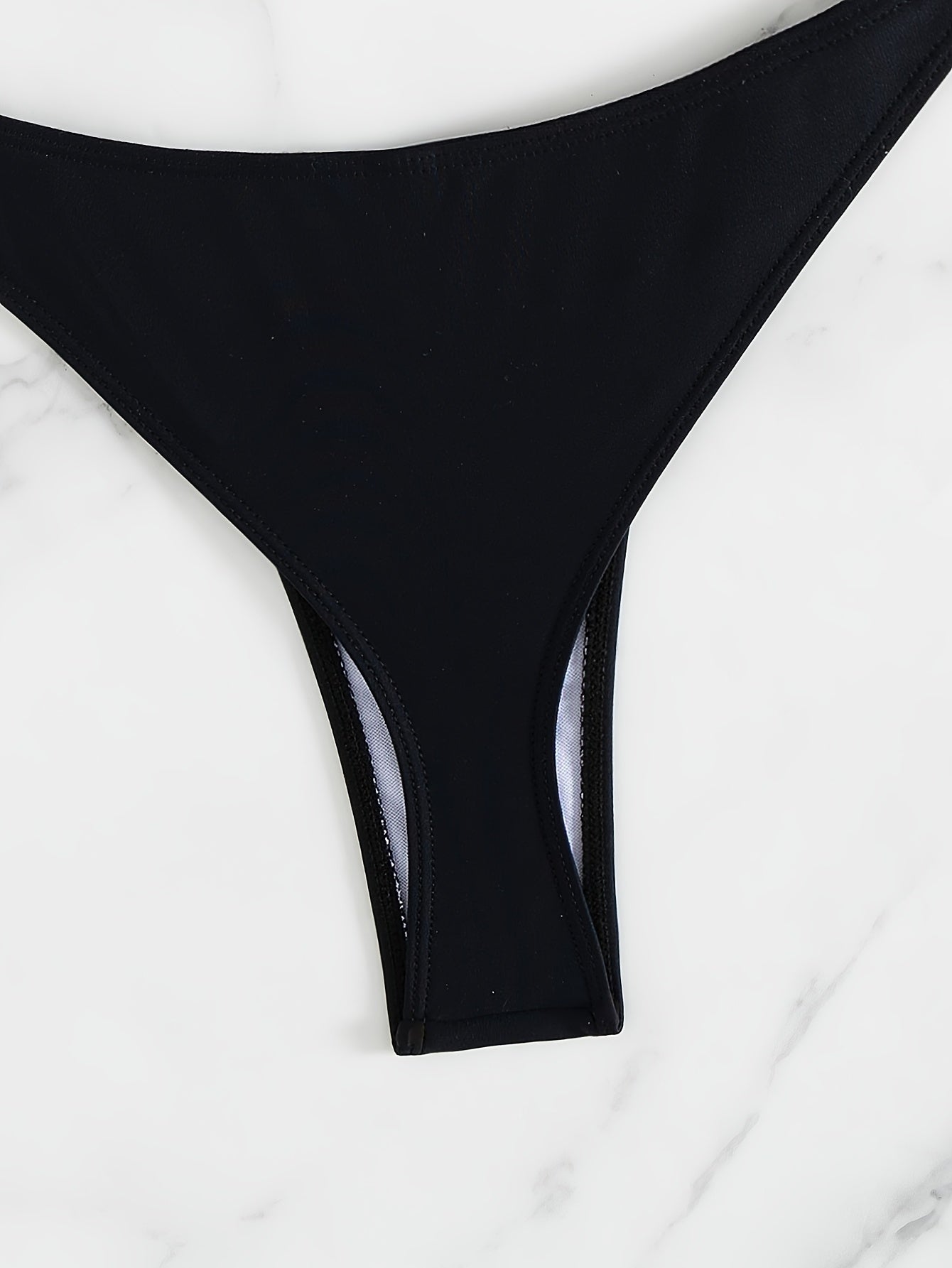 Bikini Triangle de bain extensible à col noué