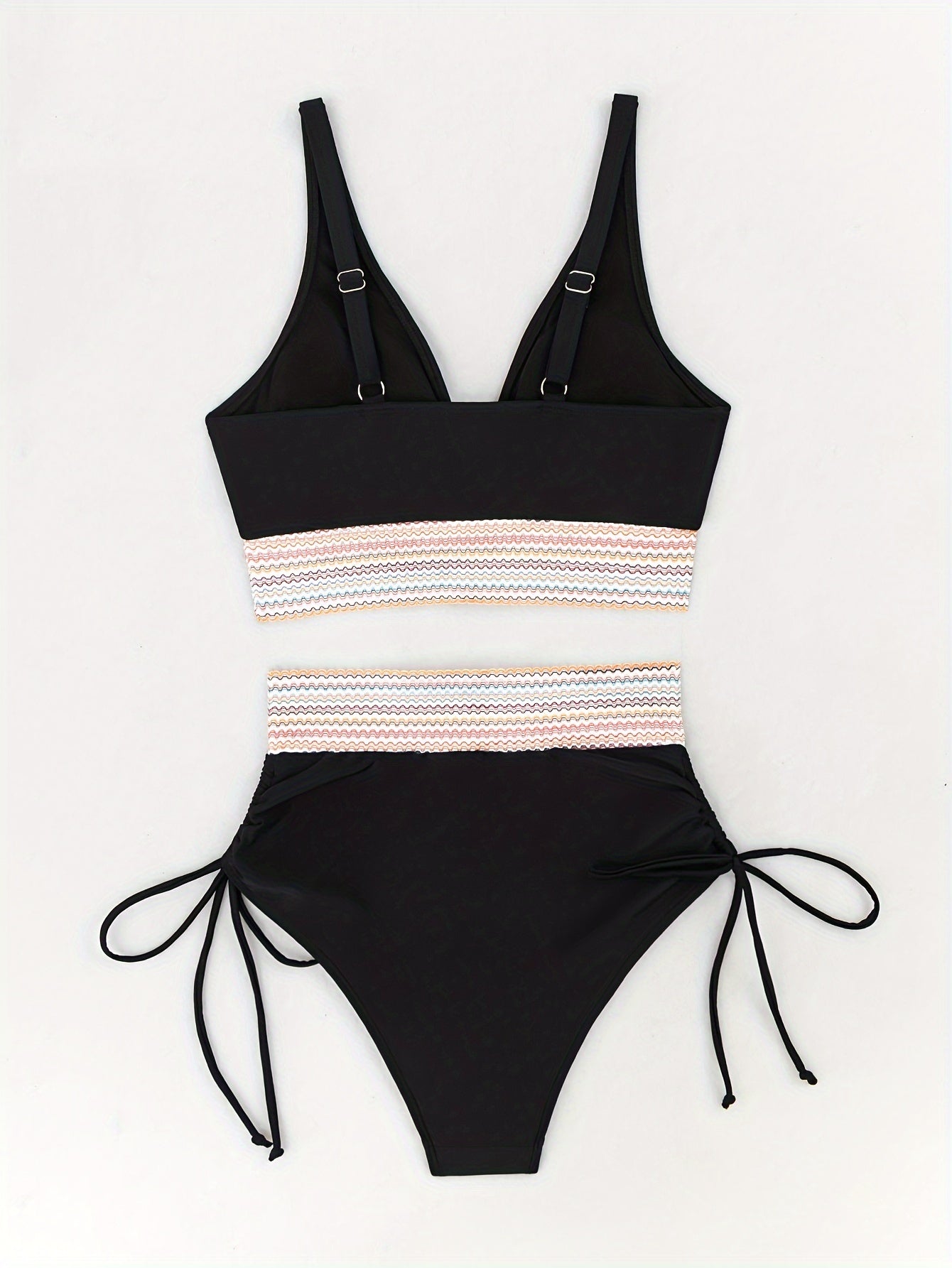 Bikini V-Neck String taille haute avec lien latéral