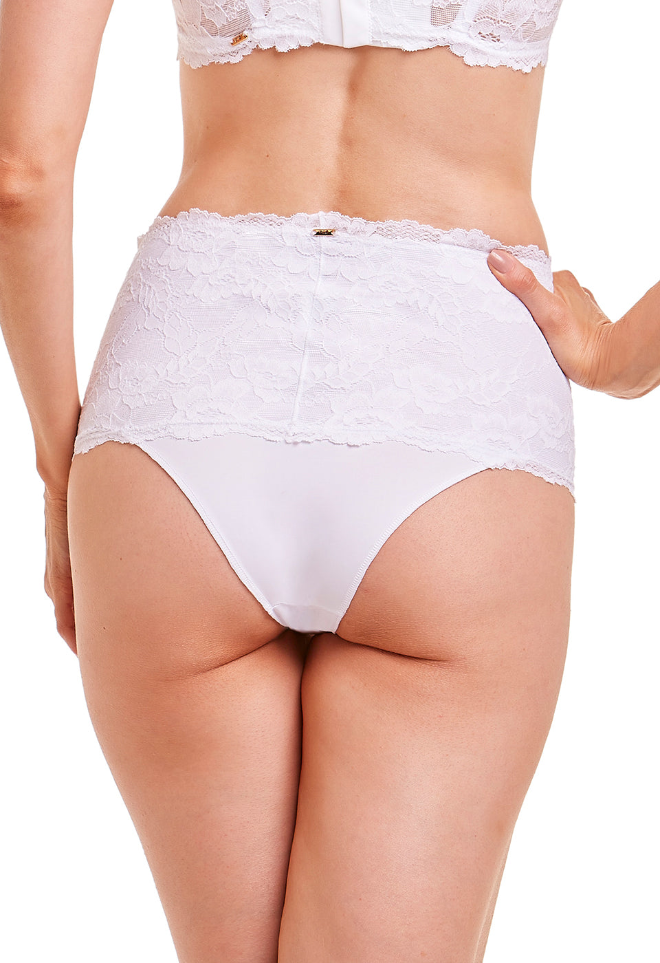 Culotte Taille Haute en Dentelle Self Snow