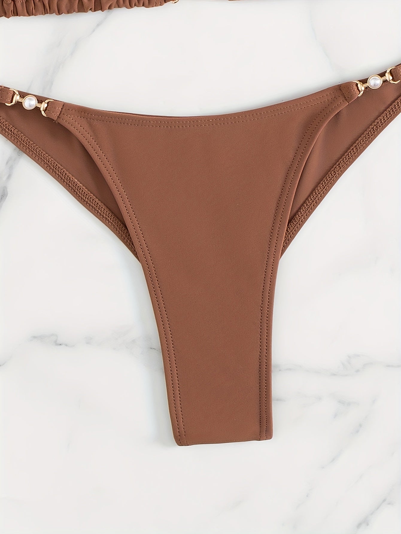 Bikini Triangle de bain extensible à col noué