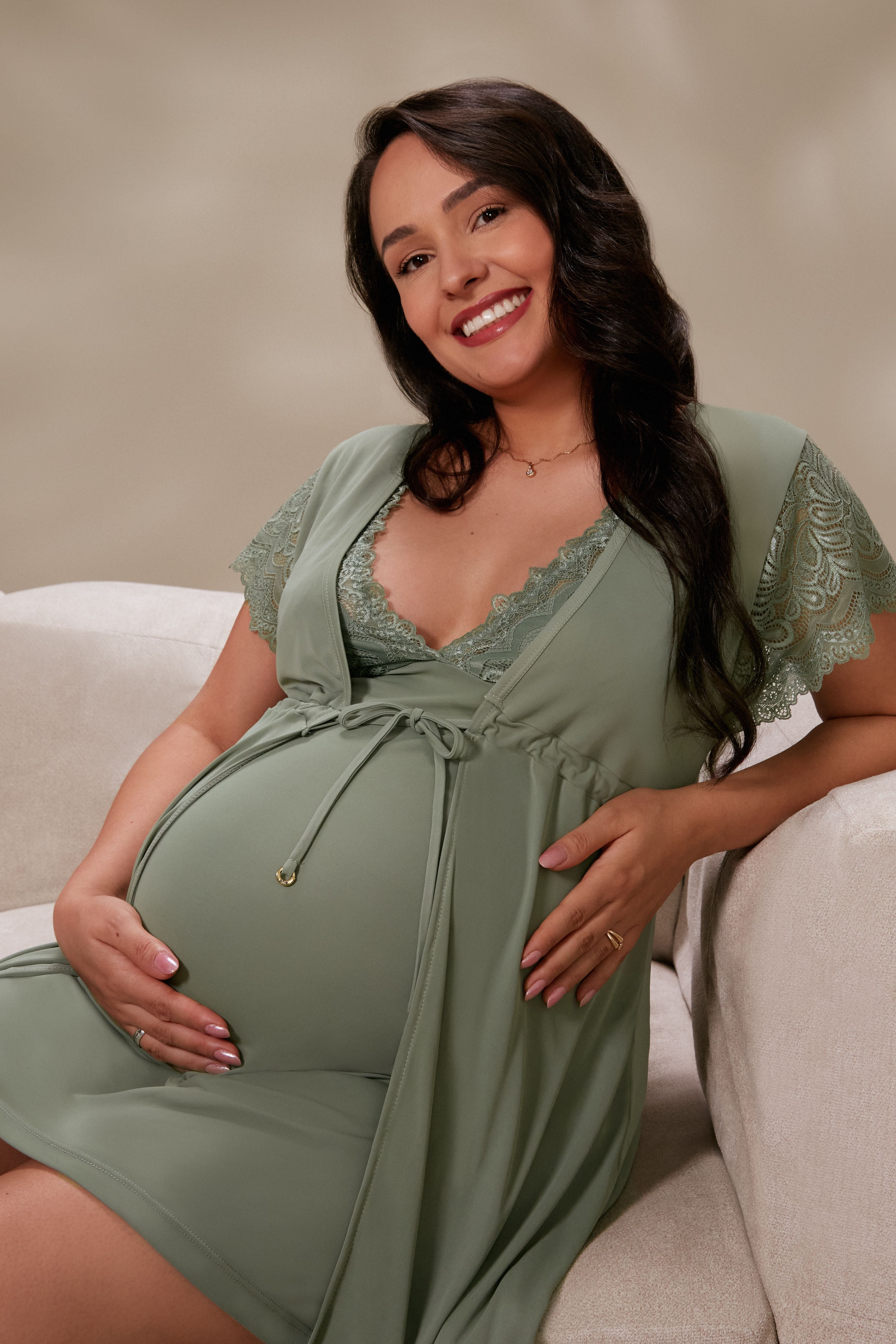 Robe en Dentelle Dreams Menthe Fraîche