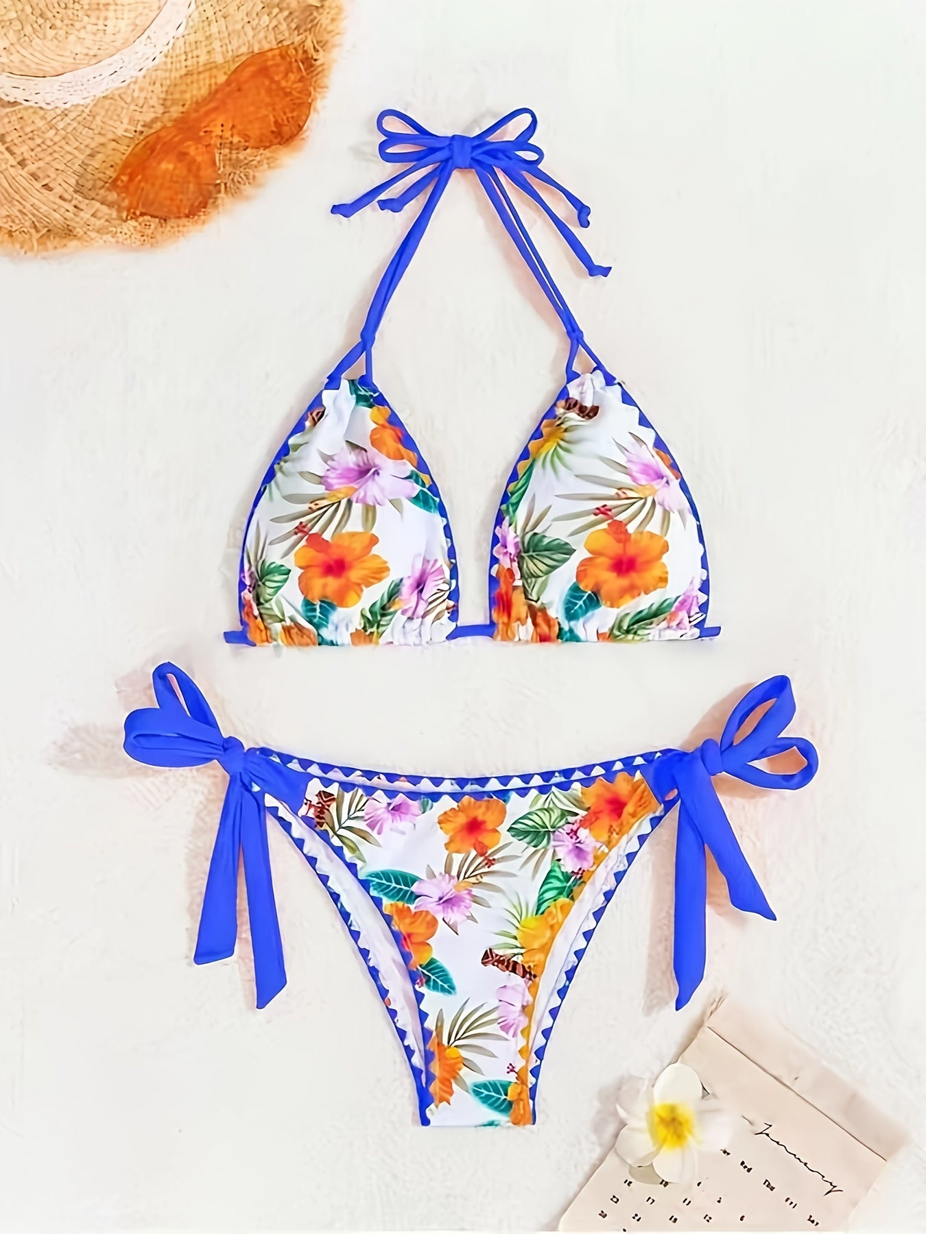 Ensemble bikini à imprimé floral pour femme