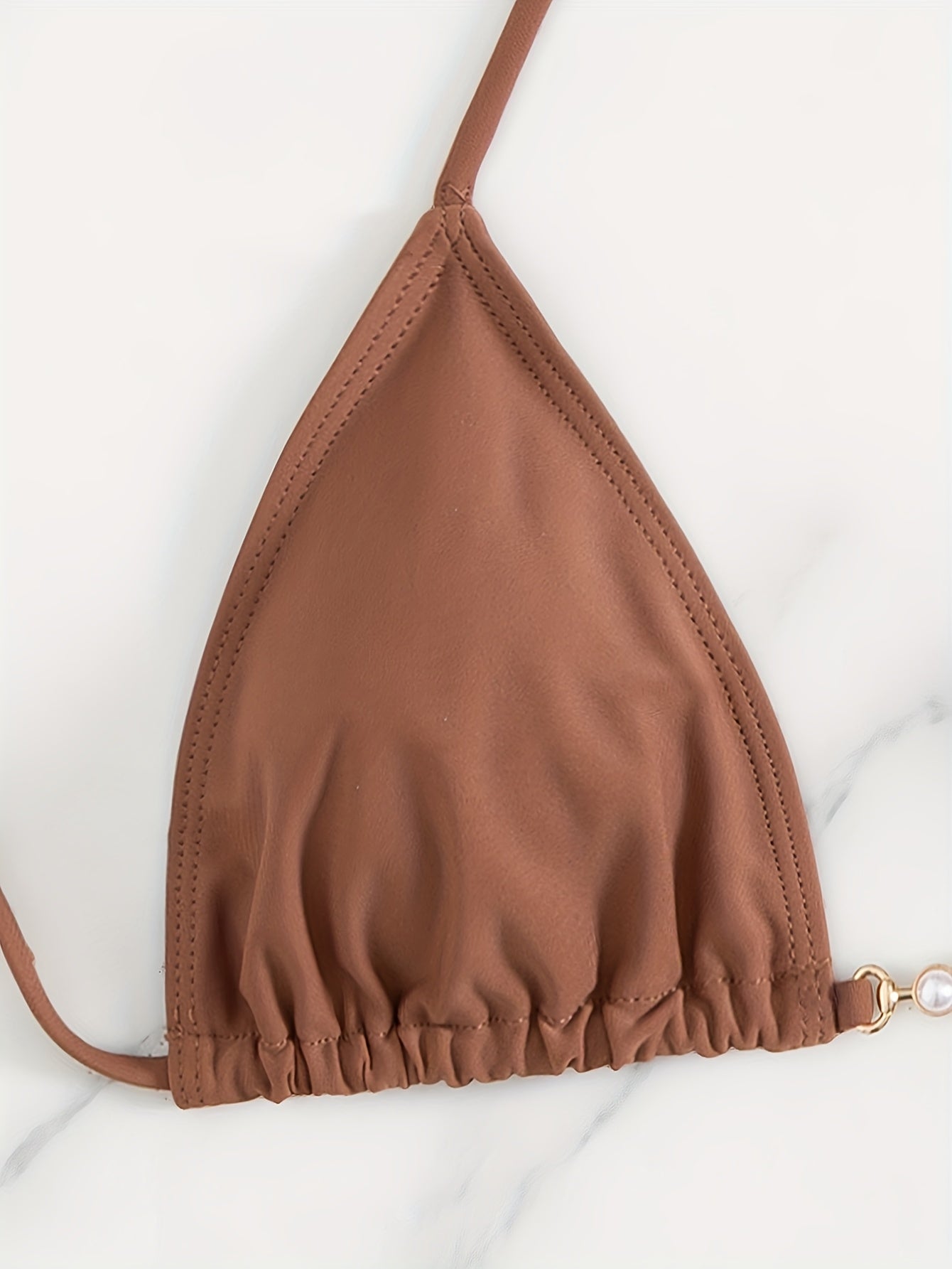 Bikini Triangle de bain extensible à col noué
