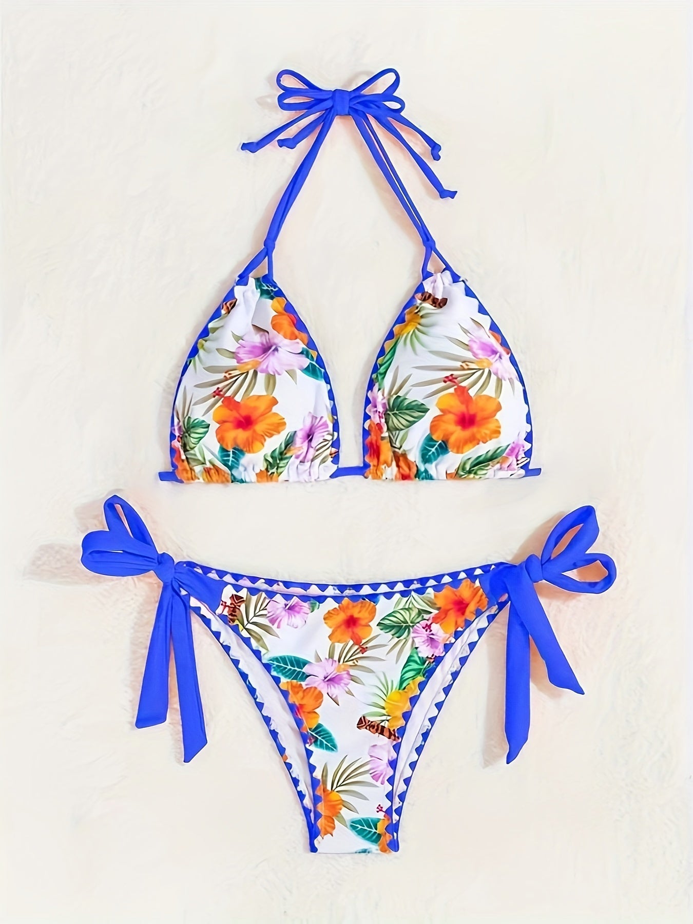 Ensemble bikini à imprimé floral pour femme